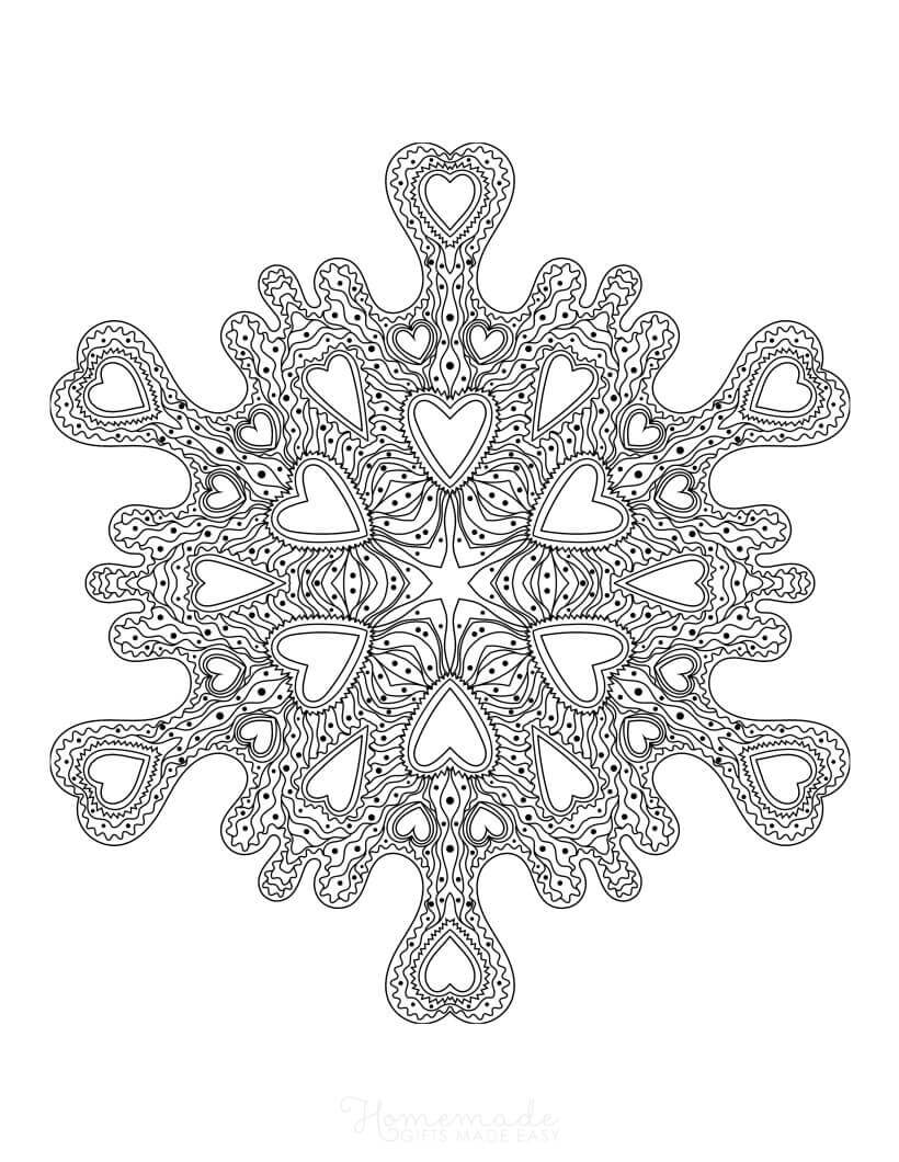 Snowflake Mandala 7th | snowflake coloring pages images | unicorn coloring pages